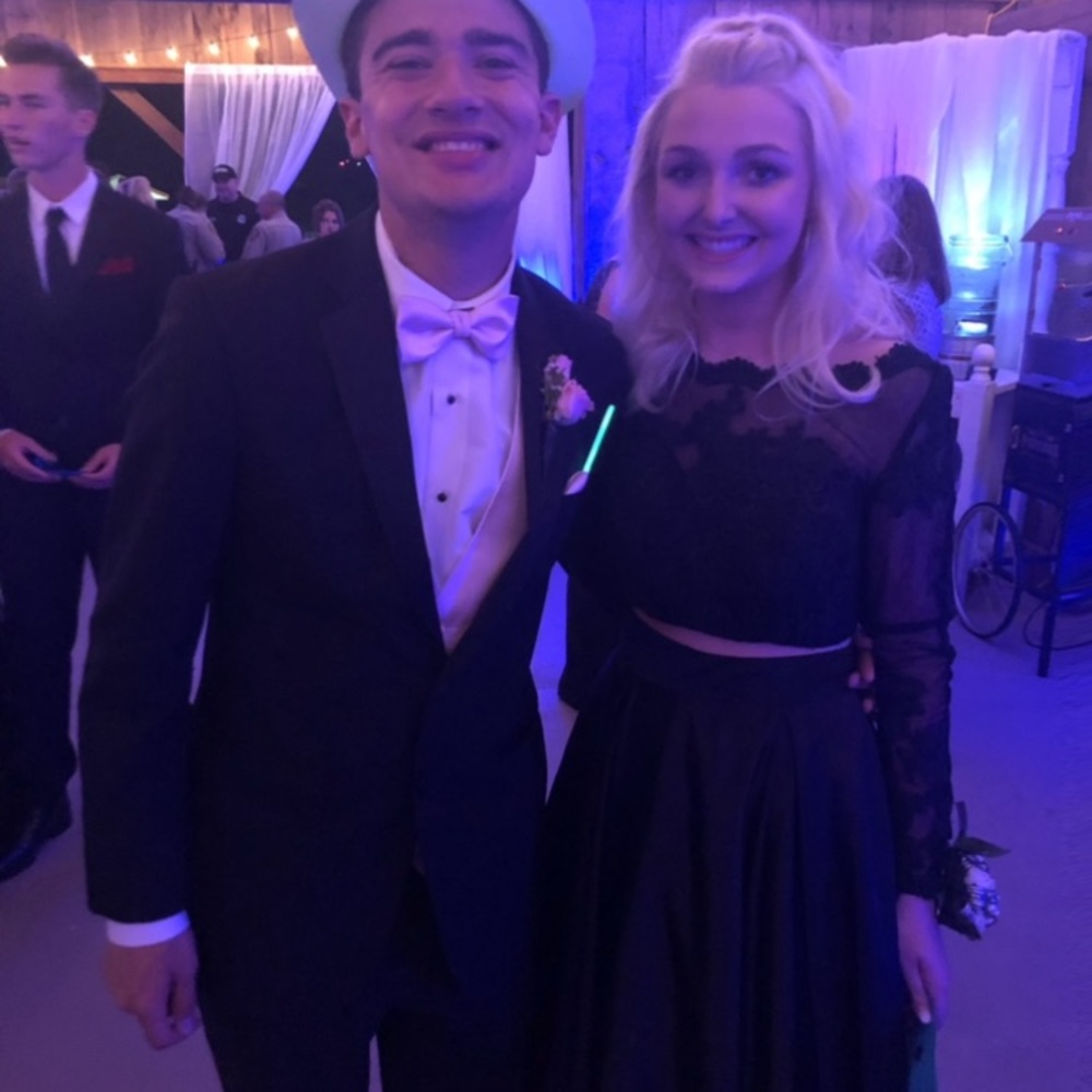 two piece black prom dress!